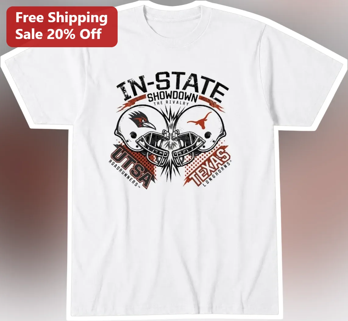 UTSA Roadrunners Texas Longhorns In-State Showdown Rivalry Vintage Football Tee
