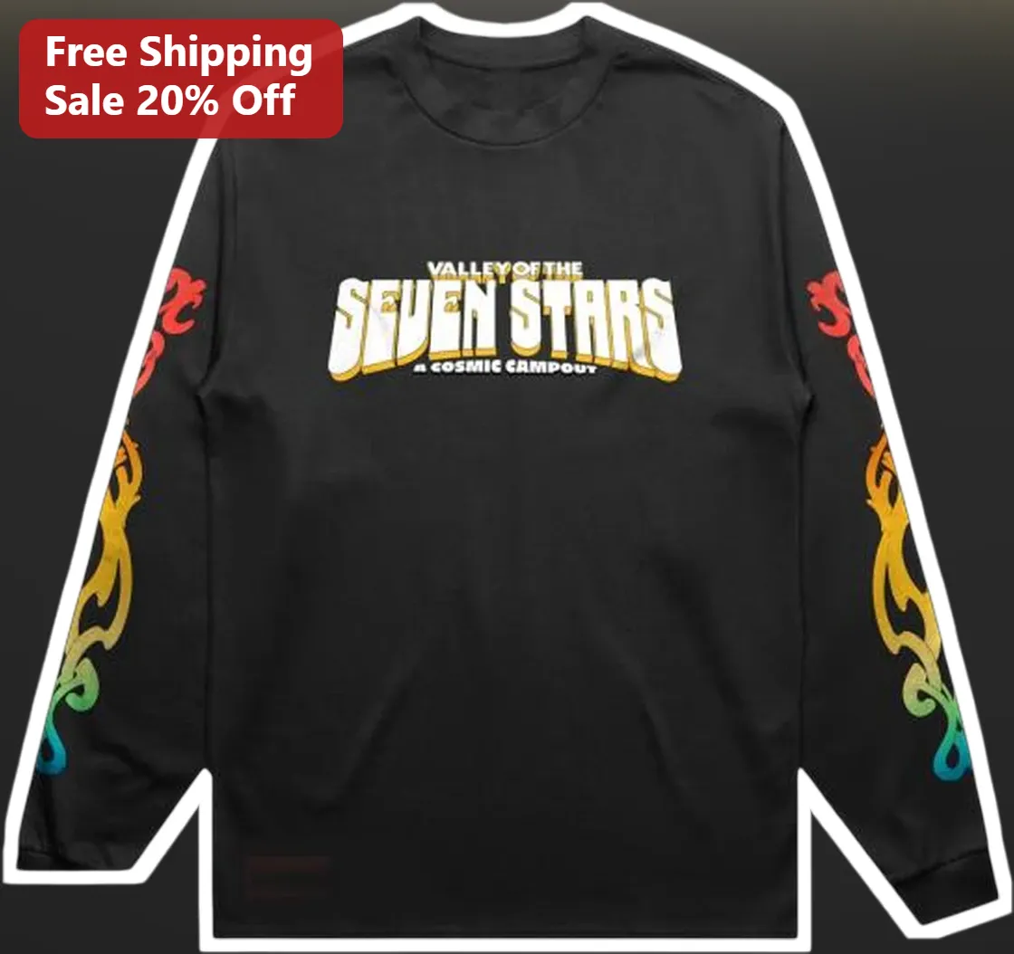 Valley of the Seven Stars Cosmic Campout Long Sleeve Tee Retro Sci-Fi Festival Merch