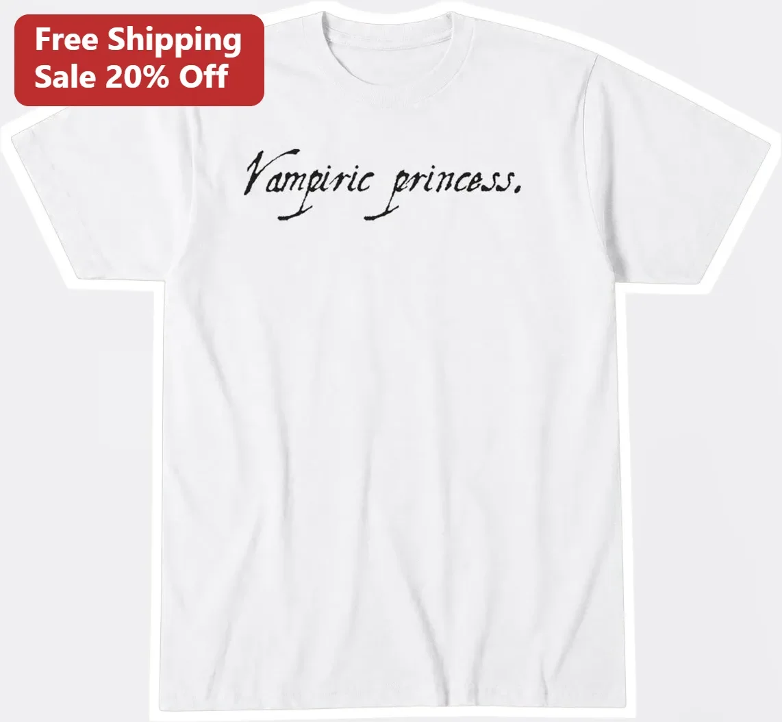 Vampiric Princess Gothic Graphic Tee Cute Cool Girl Vampire Aesthetic Shirt