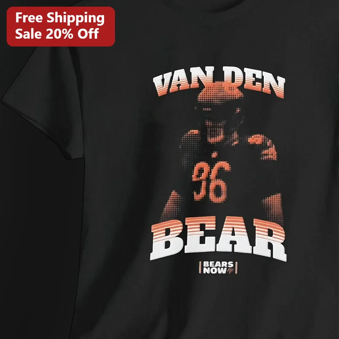 VAN DEN BEAR Tee Vintage Football Player Graphic Shirt Mitchell Trubisky Chicago Bears Fan Gift