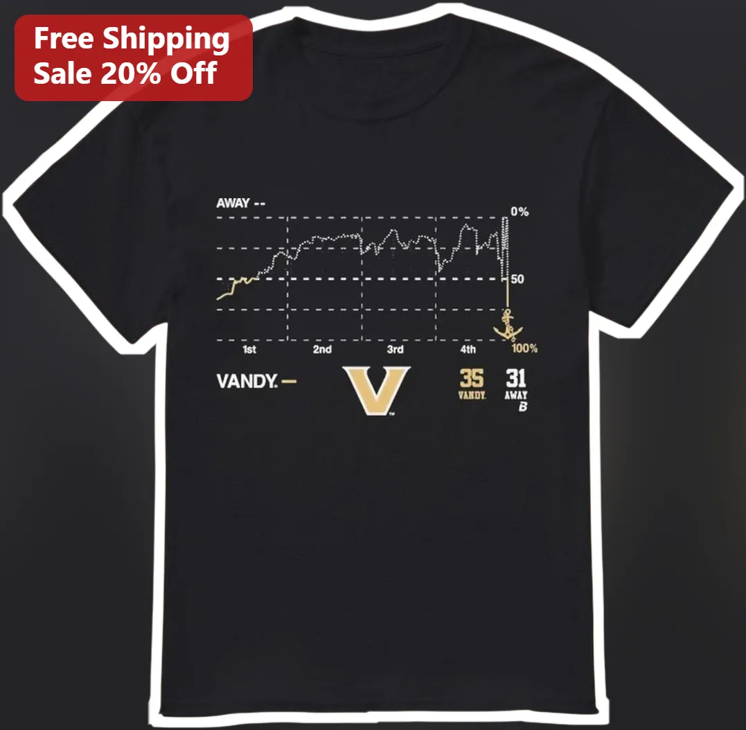 VANDY Vanderbilt Commodores Football Win Probability Chart Graphic Tee