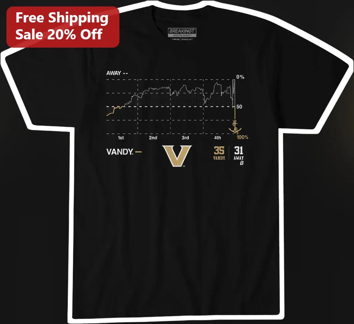 Vandy Win Probability Chart Tee Vanderbilt Commodores Football Game Recap Shirt