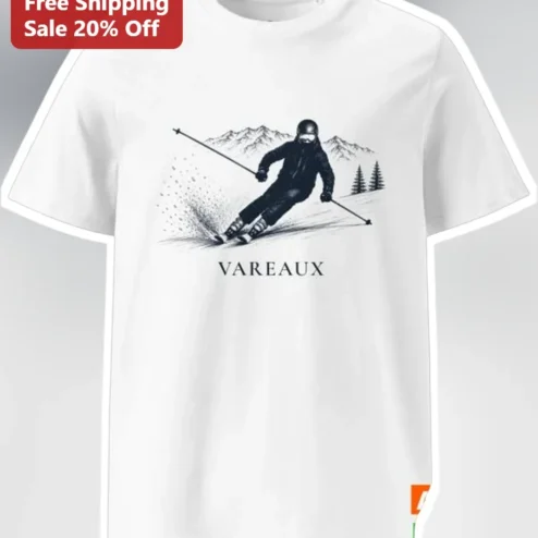VARE AUX Vintage Ski Lodge Graphic Tee for Men Women Winter Sports Enthusiasts