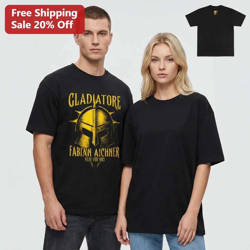 Veni Vidi Vici Gladiatore Tee, Gladiator Helmet Graphic Shirt, Roman Warrior Wrestling Fan Gift, Custom Name T-Shirt
