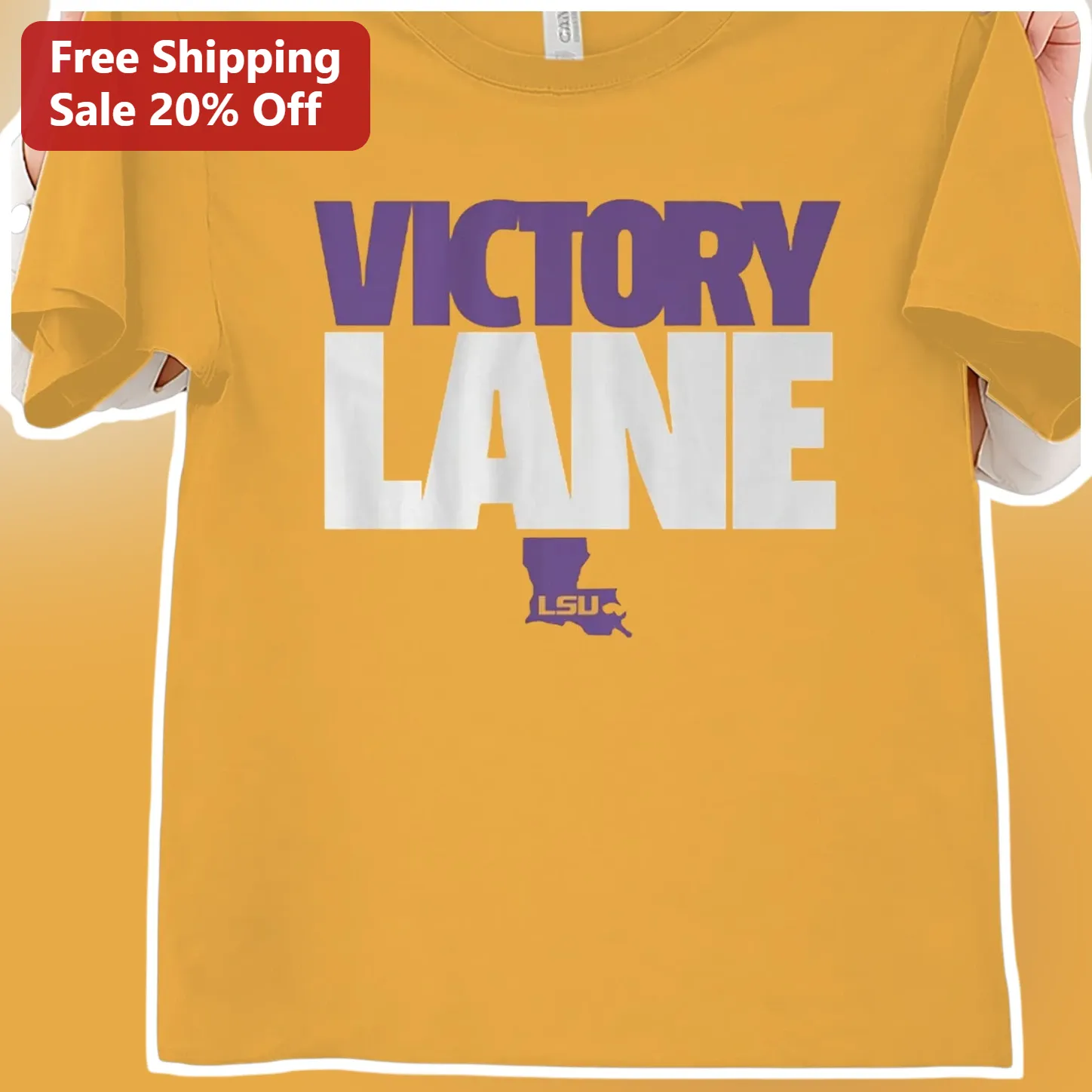 Victory Lane LSU Tigers Game Day Tee Purple Gold College Football Fan Gear