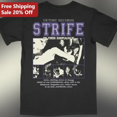 Victory Records Strife In This Defiance Vintage Band Merch Graphic Tee