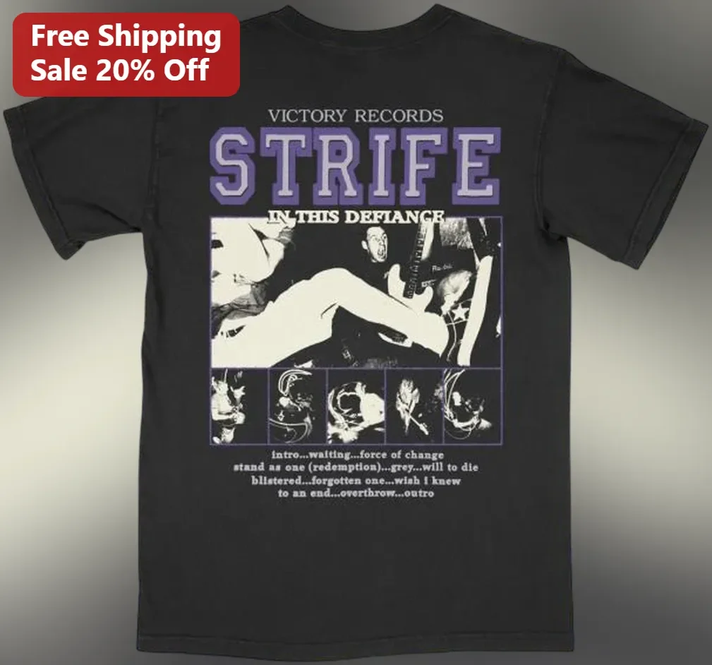 Victory Records Strife In This Defiance Vintage Band Merch Graphic Tee