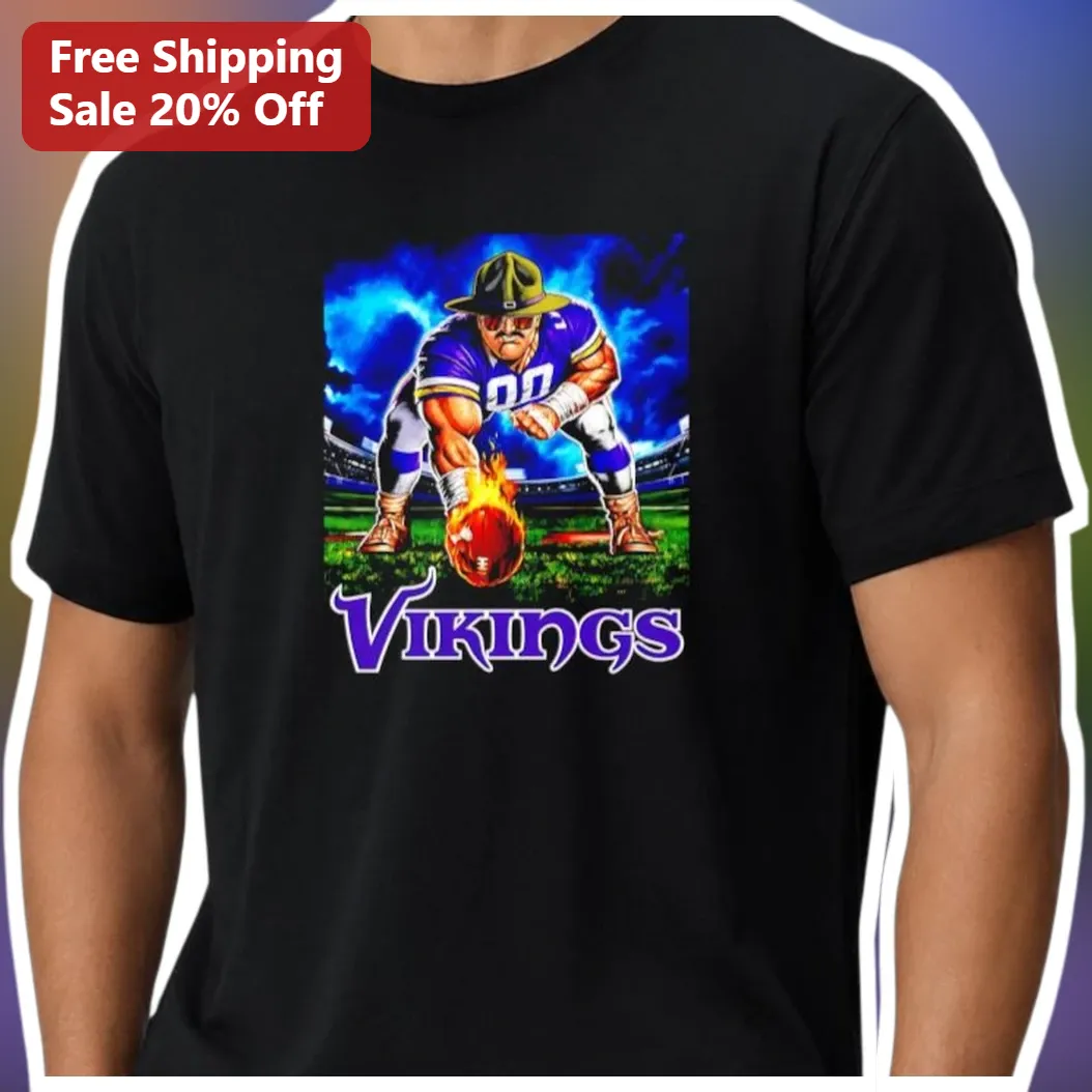 VIKINGS Football Player Graphic Tee Minnesota Vikings Fan Gift Apparel