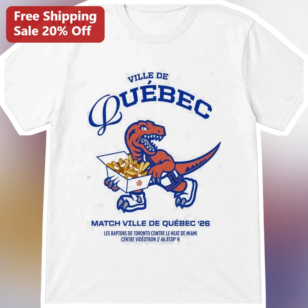 Ville De Québec Match '26 Basketball Dinosaur Graphic Tee