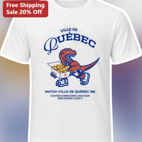 Ville de Québec Toronto Raptors vs Miami Heat Centre Vidéotron Graphic Tee