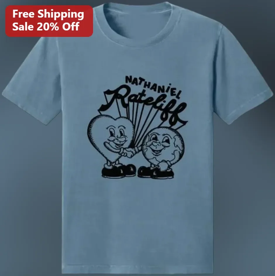 Vintage Cartoon Heart and Globe Couple Tee Retro Groovy Valentines Day Gift for Him Her