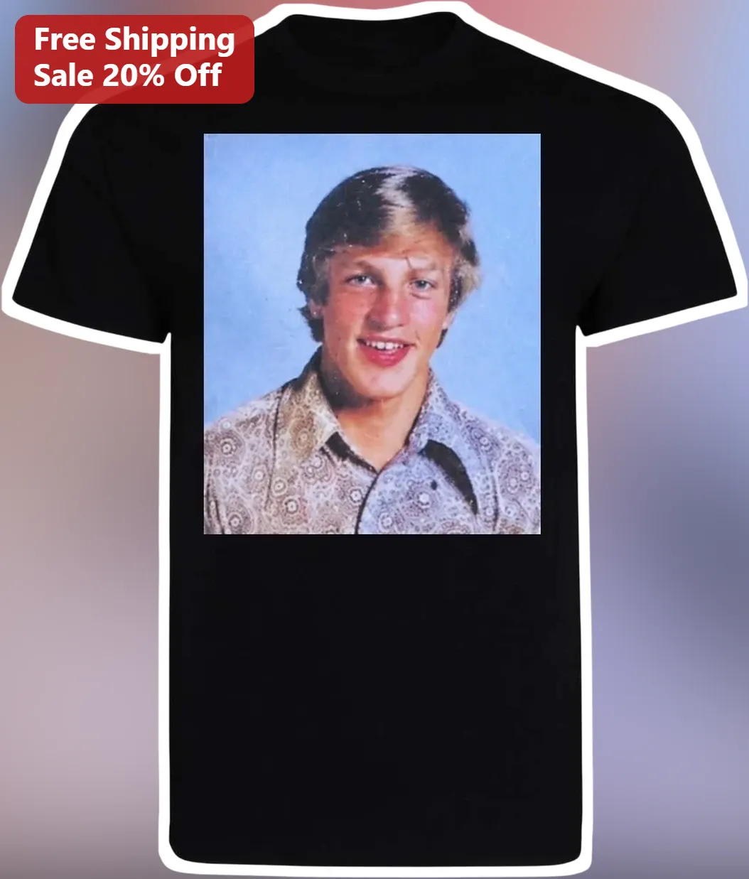 Vintage School Portrait Tee Retro Yearbook Photo Graphic Shirt for Alumni Reunion Gift