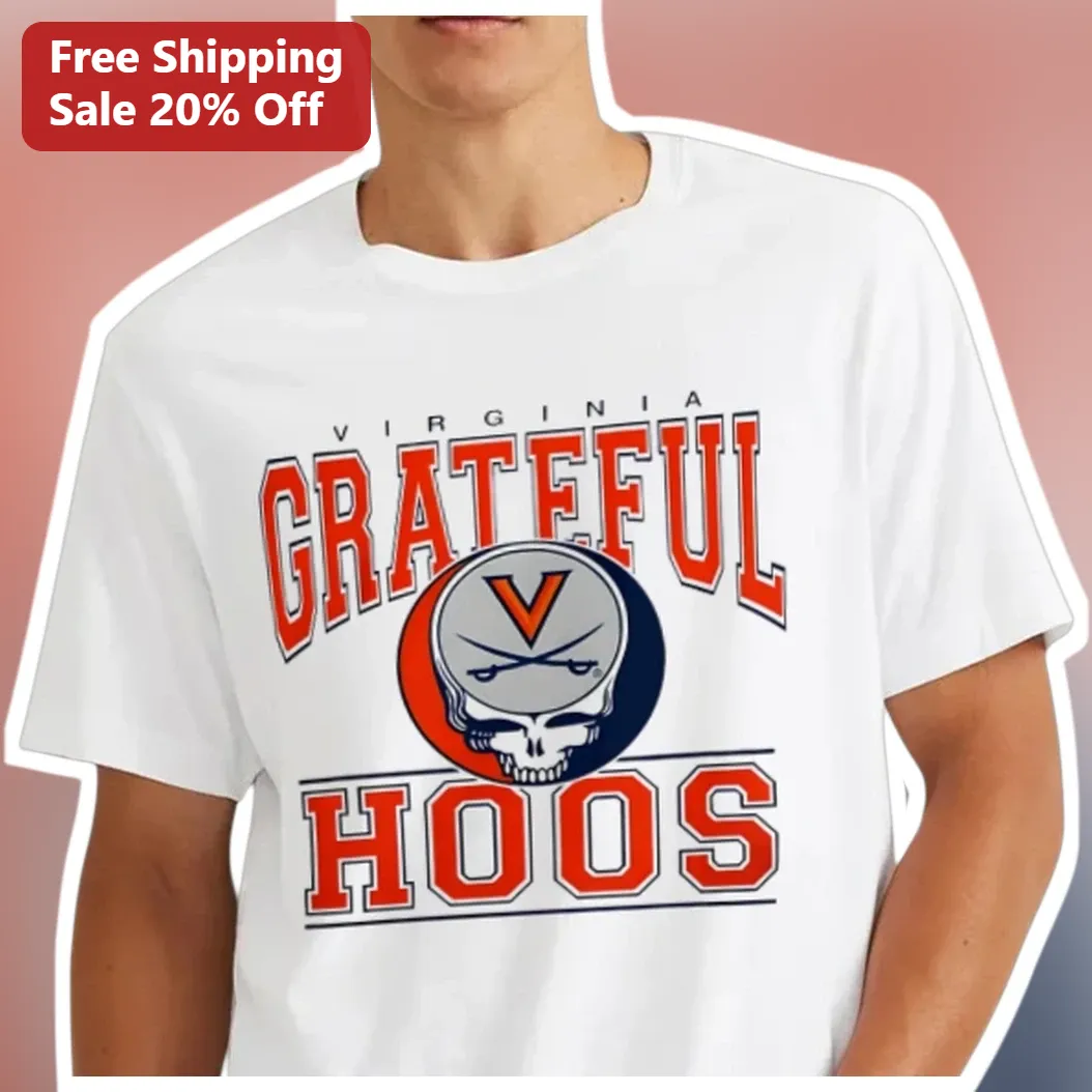 Virginia Grateful Hoos Tee UVA College Sports Vintage Varsity Graphic Shirt for Fans Alumni