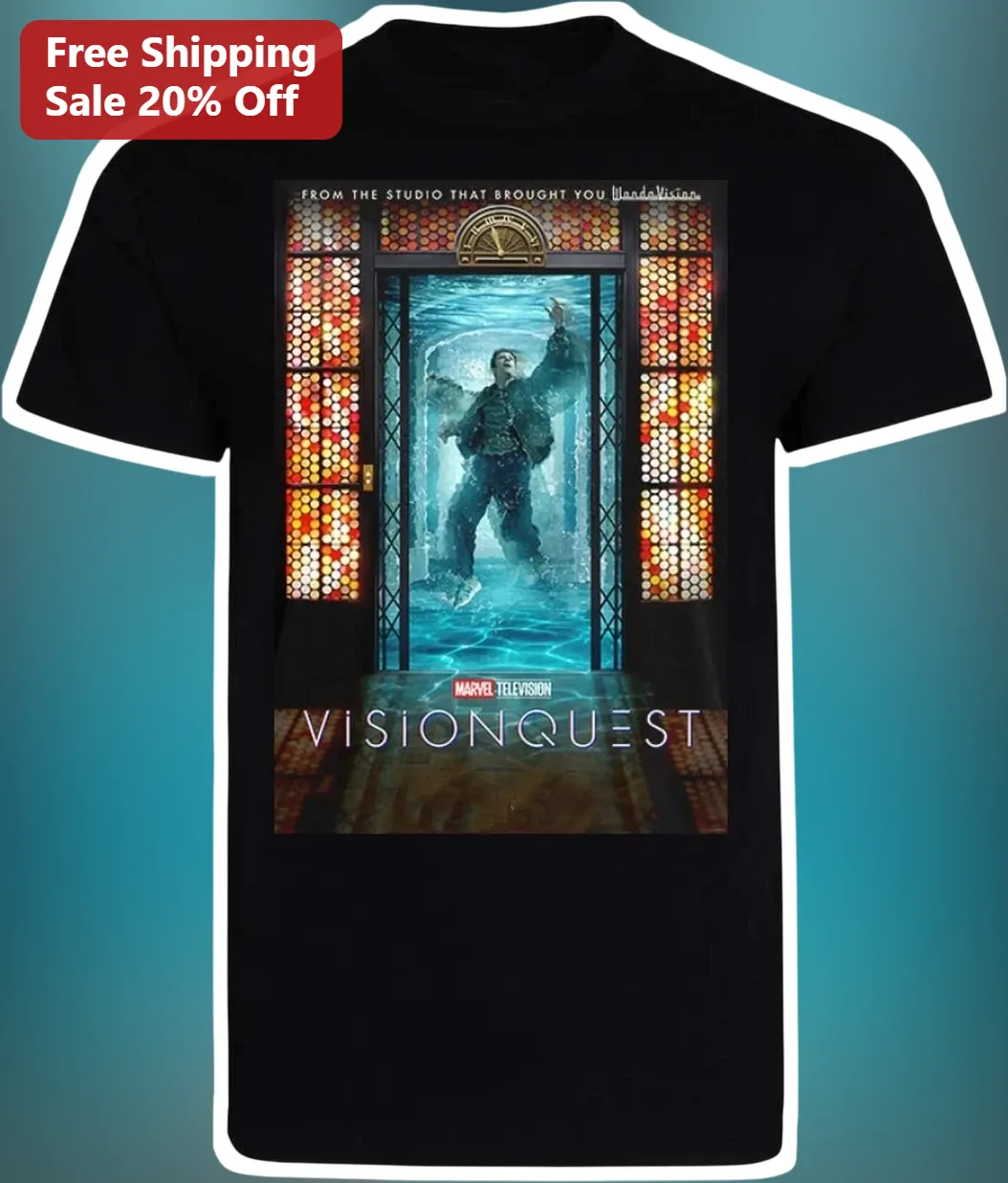 Vision Quest Tee WandaVision Marvel Television Graphic Shirt for MCU Fans