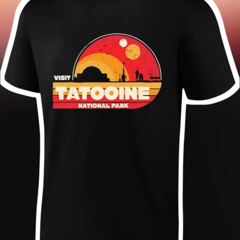 Visit Tatooine National Park Retro Star Wars Sci-Fi Graphic Tee Gift for Fans
