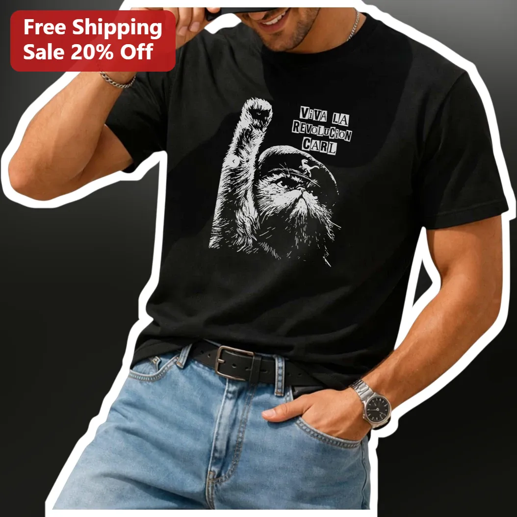 Viva La Revolucion Carl Grumpy Cat Graphic Tee