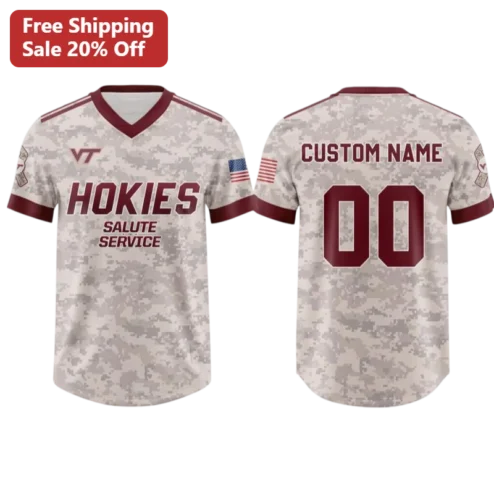 VT HOKIES SALUTE SERVICE Jersey Virginia Tech Military Appreciation Football Fan Gear