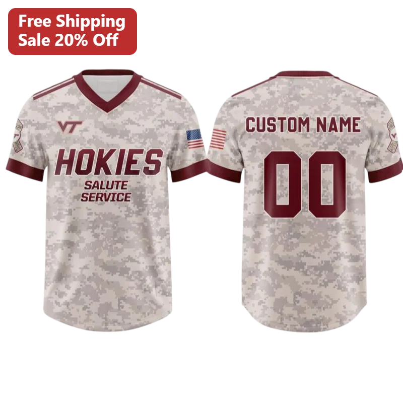 VT HOKIES SALUTE SERVICE Jersey Virginia Tech Military Appreciation Football Fan Gear