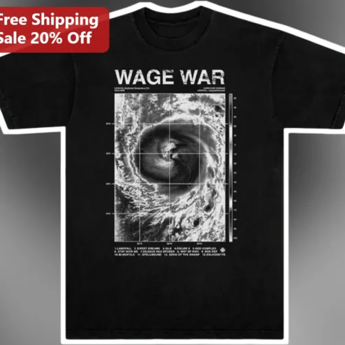 Wage War Deadweight Hurricane Graphic Tee Metalcore Band Merch Shirt