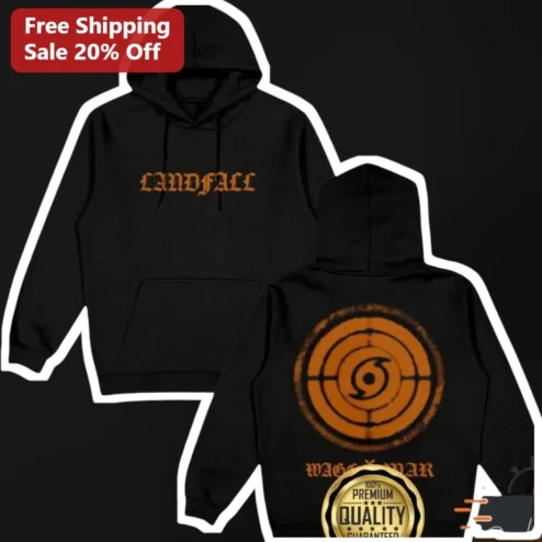 Wage War Landfall Hoodie Album Merch Black Pullover