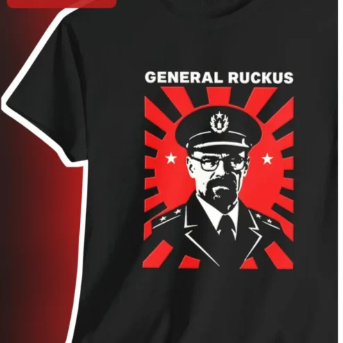 Walter White General Ruckus Graphic Tee Breaking Bad Heisenberg Military Propaganda Shirt