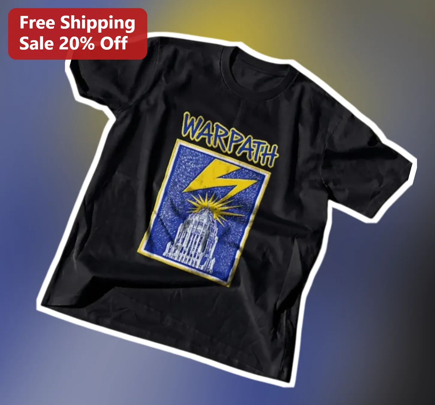 Warpath Tee Vintage Heavy Metal Band Graphic T-Shirt for Men Women