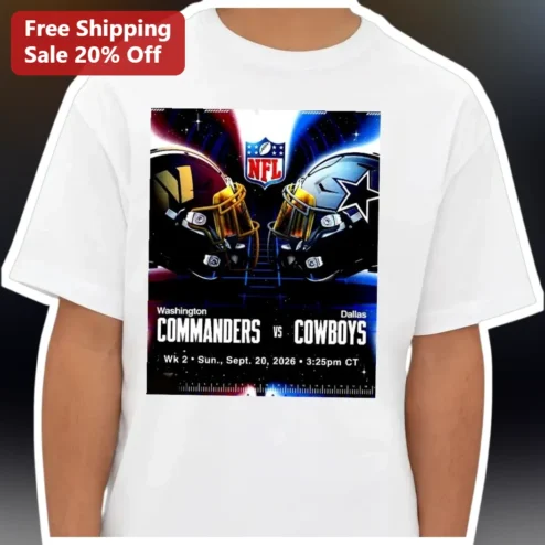Washington Commanders vs Dallas Cowboys Tee NFL Rivalry Game Day Shirt for Men Women