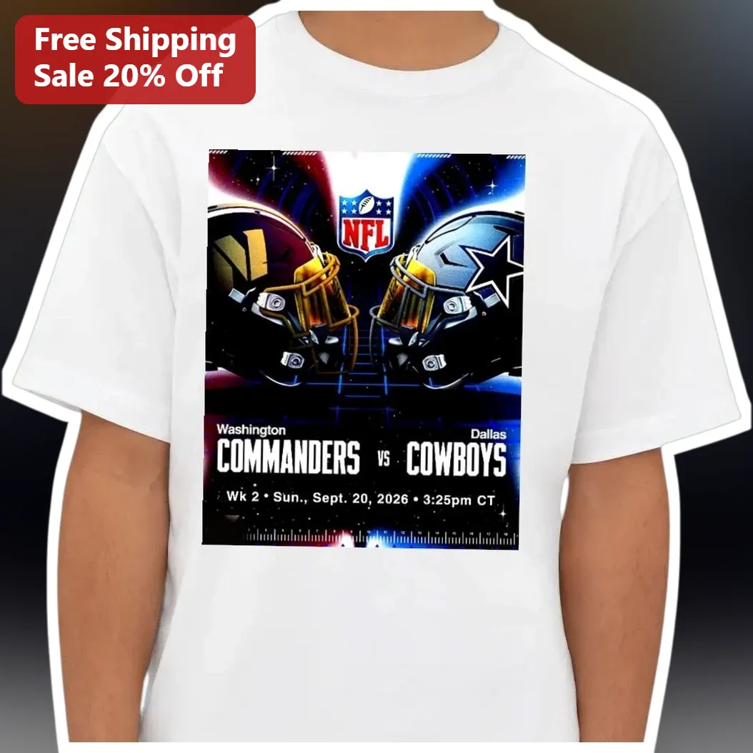 Washington Commanders vs Dallas Cowboys Tee NFL Rivalry Game Day Shirt for Men Women