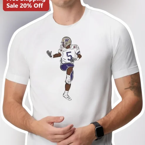 Washington Huskies Kicker Football Player Tee