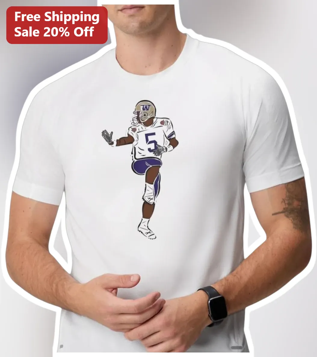 Washington Huskies Kicker Football Player Tee
