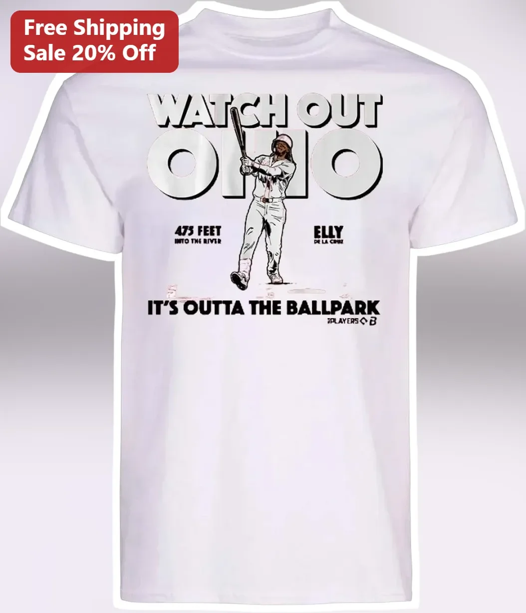 Watch Out Ohio It's Outta The Ballpark Elly De La Cruz Baseball Tee