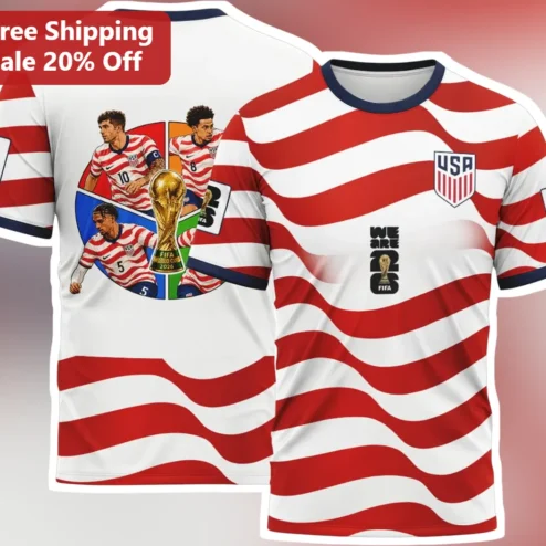 We Are 26 USA FIFA World Cup 2026 Soccer Fan Graphic Tee