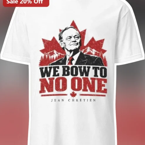 We Bow To No One Jean Chretien Canadian Prime Minister Vintage Distressed Graphic Tee