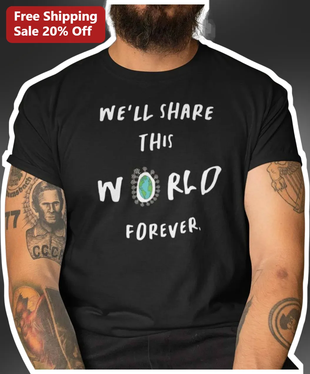 We'll Share This World Forever Country Music Lyric Tee Romantic Gift for Couples