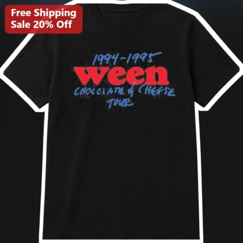 Ween Chocolate and Cheese Tour Tee 1994-1995 Vintage Grunge Band Shirt