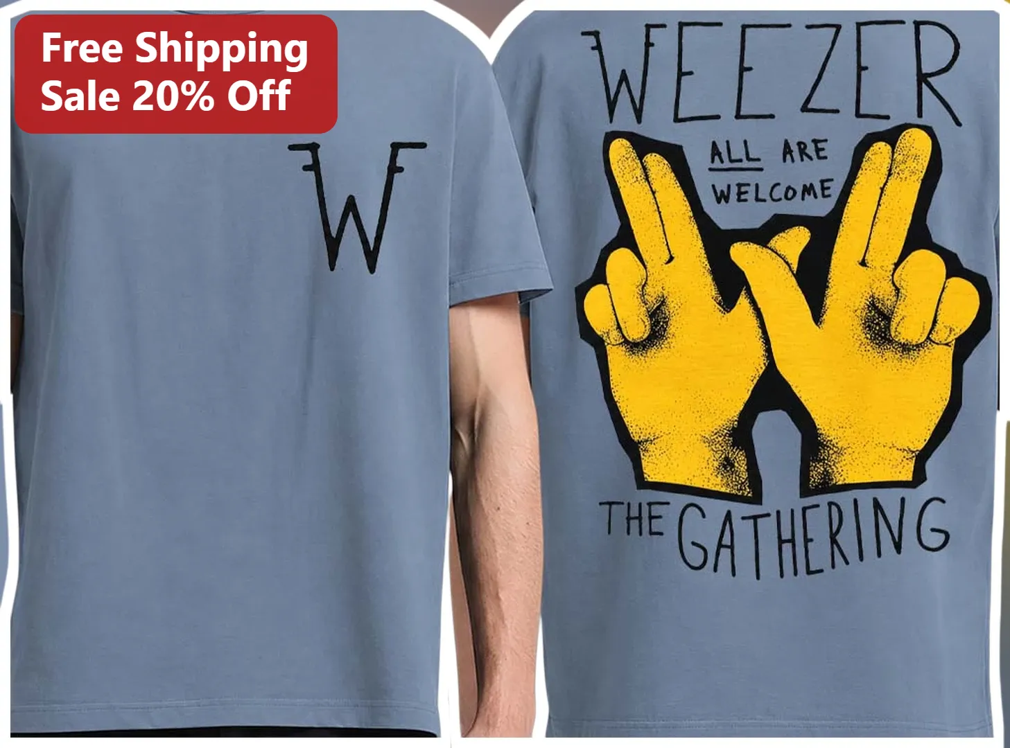 Weezer All Are Welcome The Gathering Graphic Tee