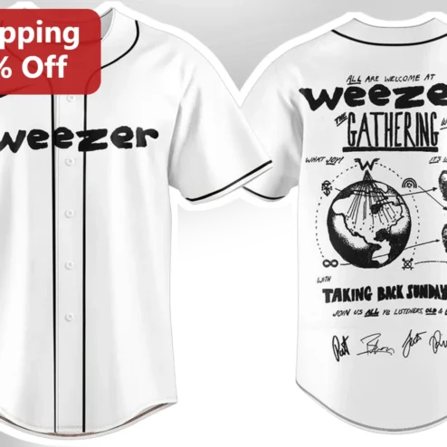 Weezer The Gathering All Are Welcome Baseball Jersey