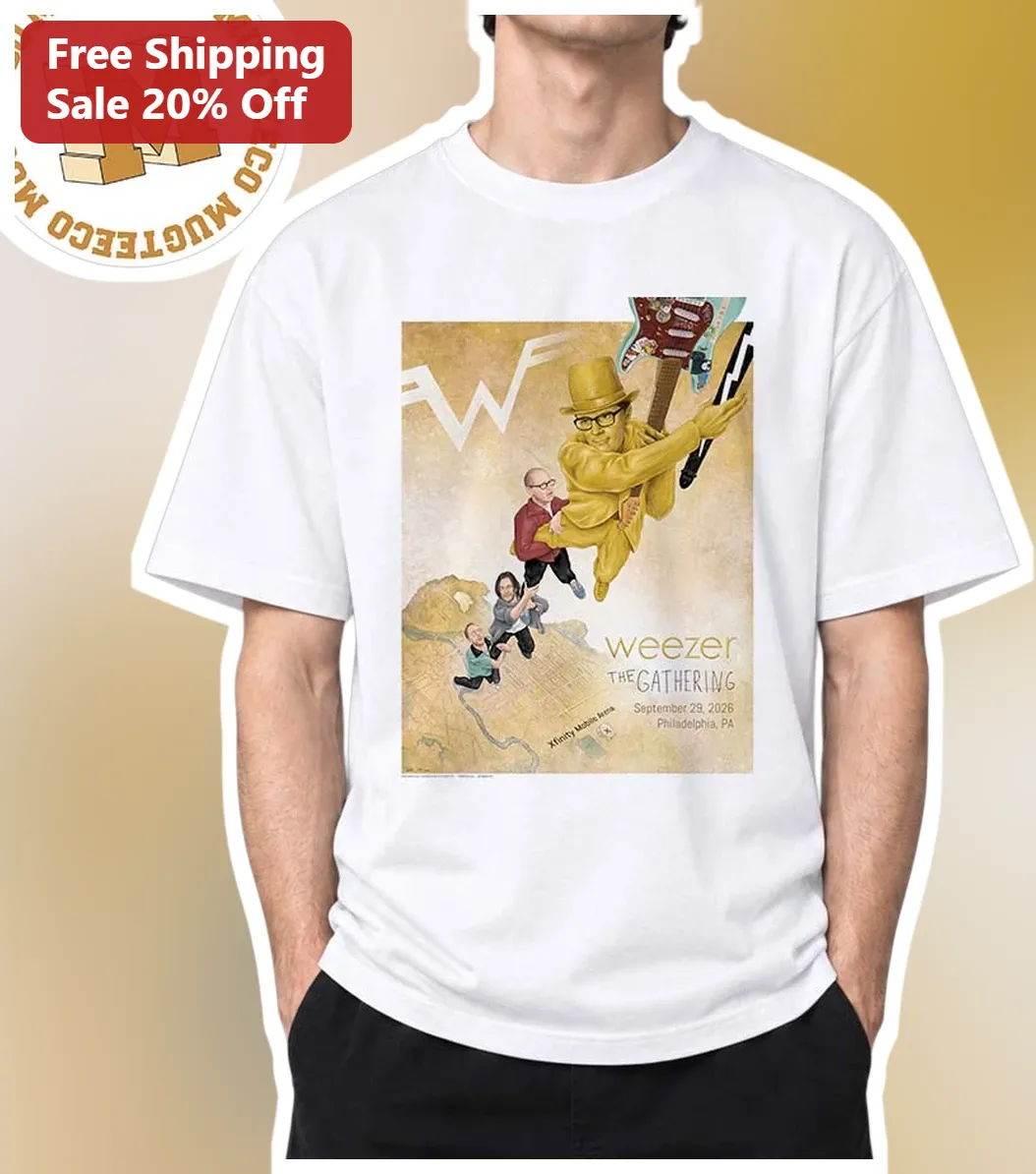 Weezer The Gathering Philadelphia PA Xfinity Mobile Arena September 29 2026 Tour Tee