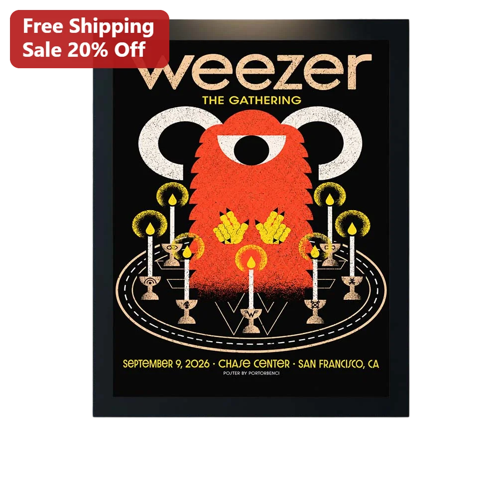Weezer The Gathering Poster Retro Concert Art Fan Gift