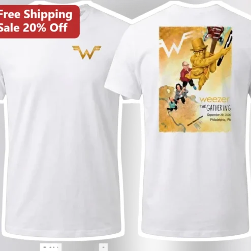 Weezer The Gathering Tee Tour Merch Graphic Shirt