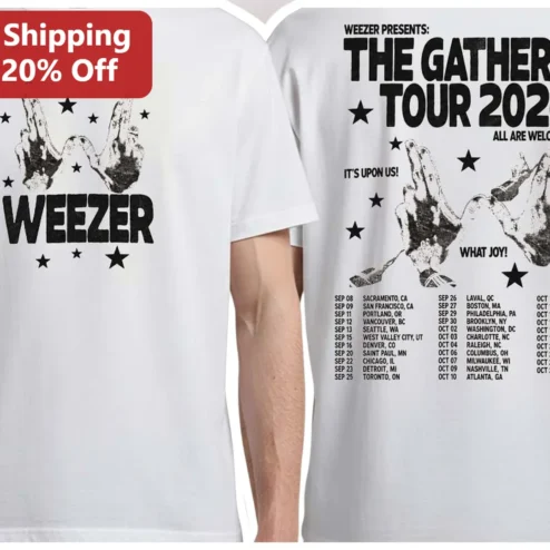 Weezer The Gathering Tour 2026 Graphic Tee