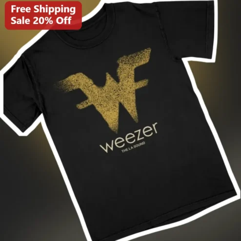 Weezer The LA Sound Tee Gold Album Band Merch Shirt