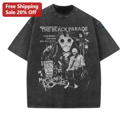 Welcome to the Black Parade Tee Vintage My Chemical Romance Graphic Shirt Emo Rock Alternative Music Fan Gift
