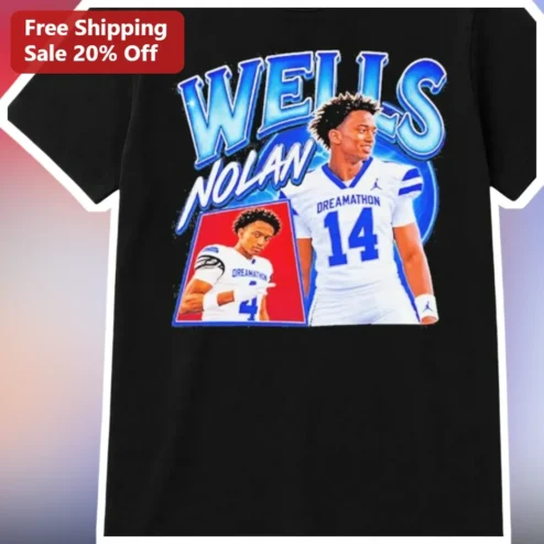 Wells Nolan Football Player Graphic Tee College Sports Fan Apparel Gift