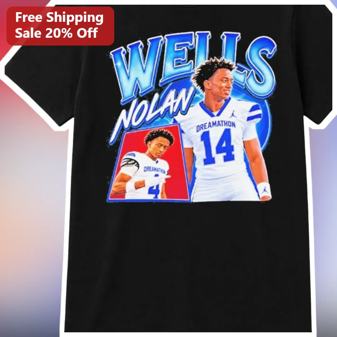 Wells Nolan Football Player Graphic Tee College Sports Fan Apparel Gift