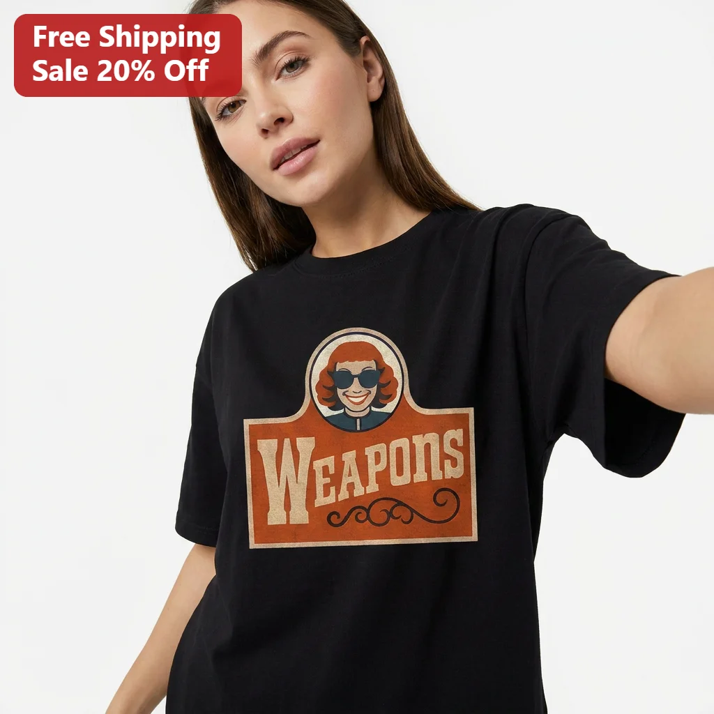 Wendy Mascot Parody Tee Retro Fast Food Logo Vintage Horror Movie Graphic T-Shirt
