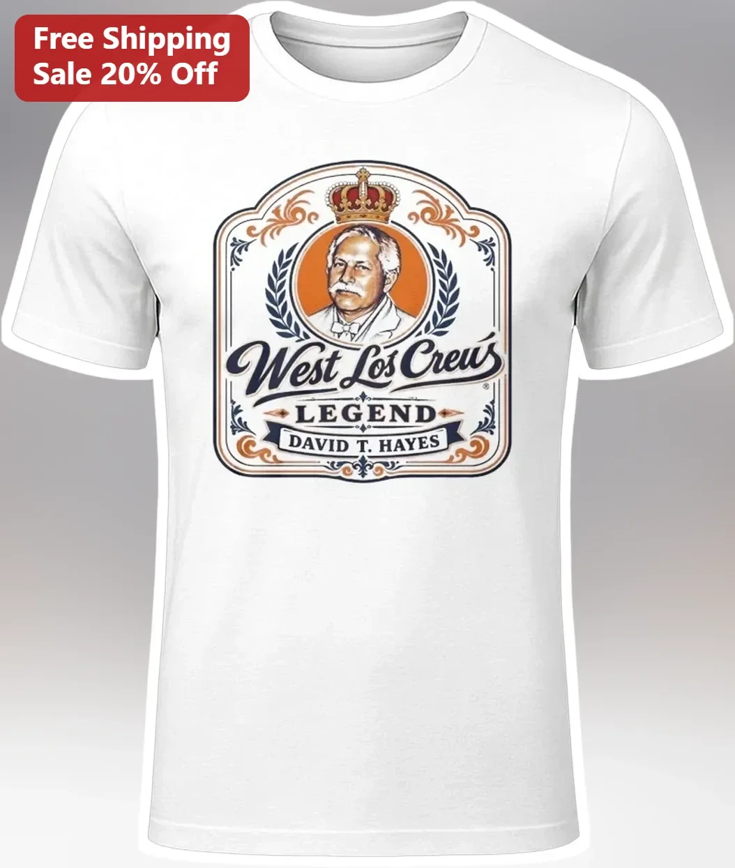 West Los Creu's Vintage Crest Tee Custom Name Family Legend Gift