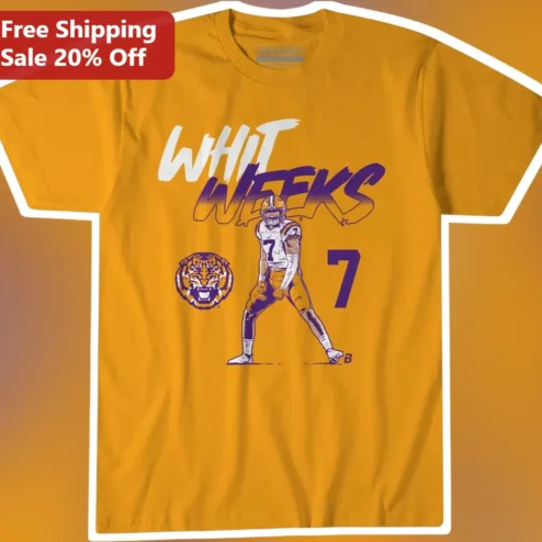 Whit Weeks Tee Matthew Stafford Detroit Lions QB Graphic Shirt