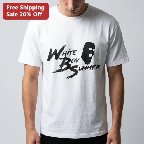 White Boy Summer Tee Chet Hanks Ski Mask Meme Graphic Shirt Gift for Men Women