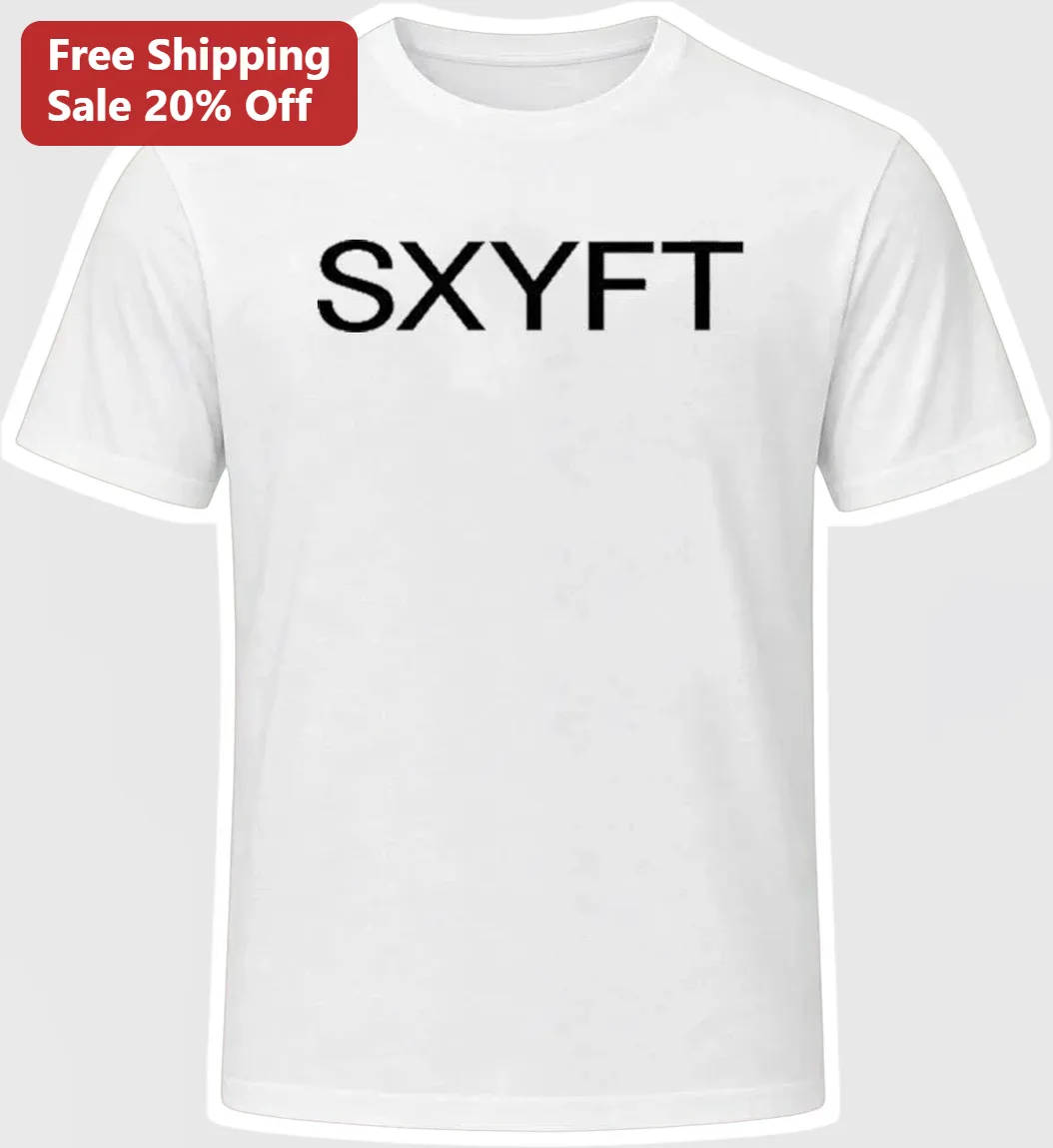 White Crew Neck T-Shirt Minimalist Bold Black Text Custom Name Personalized Tee